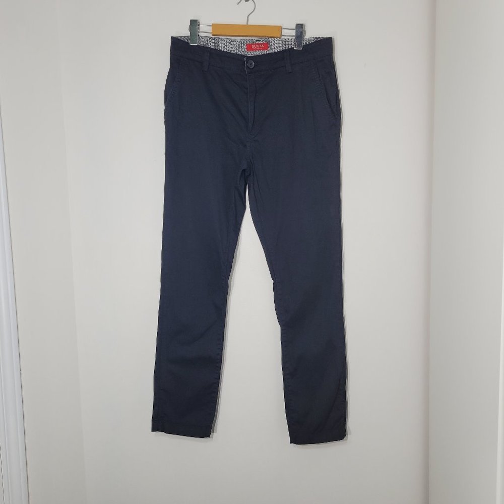 Guess Classic Skinny Pants Black Womens Business Career Casual Trousers